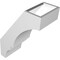 Ekena Millwork 5 1/2-in. W x 10-in. D x 14-in. H Balboa Architectural Grade PVC Knee Brace BRCP055X10X14BOA - alternate 2